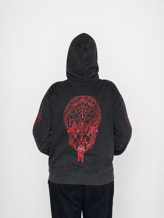Unisex Faded Zip Hood