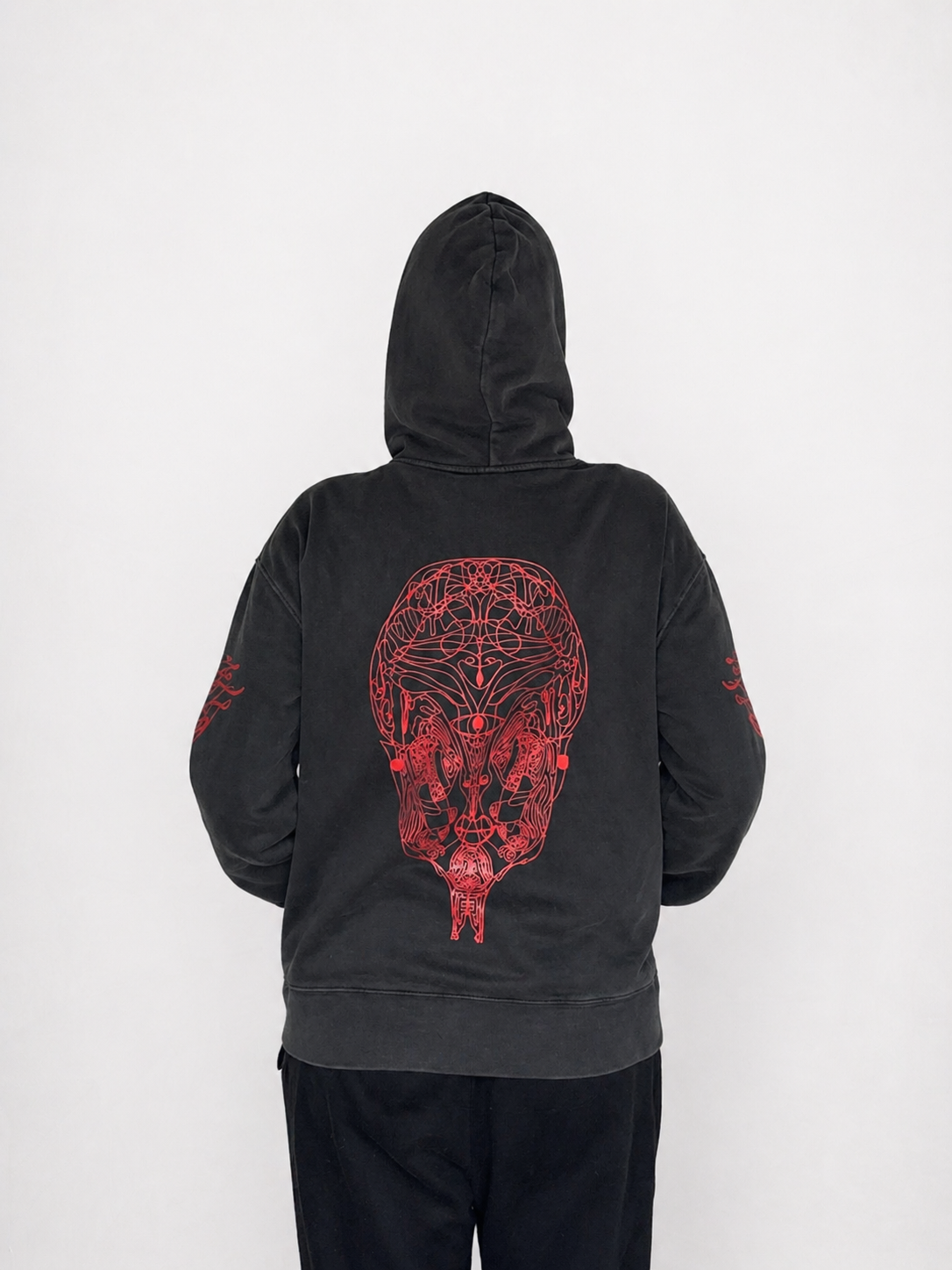 Unisex Faded Zip Hood