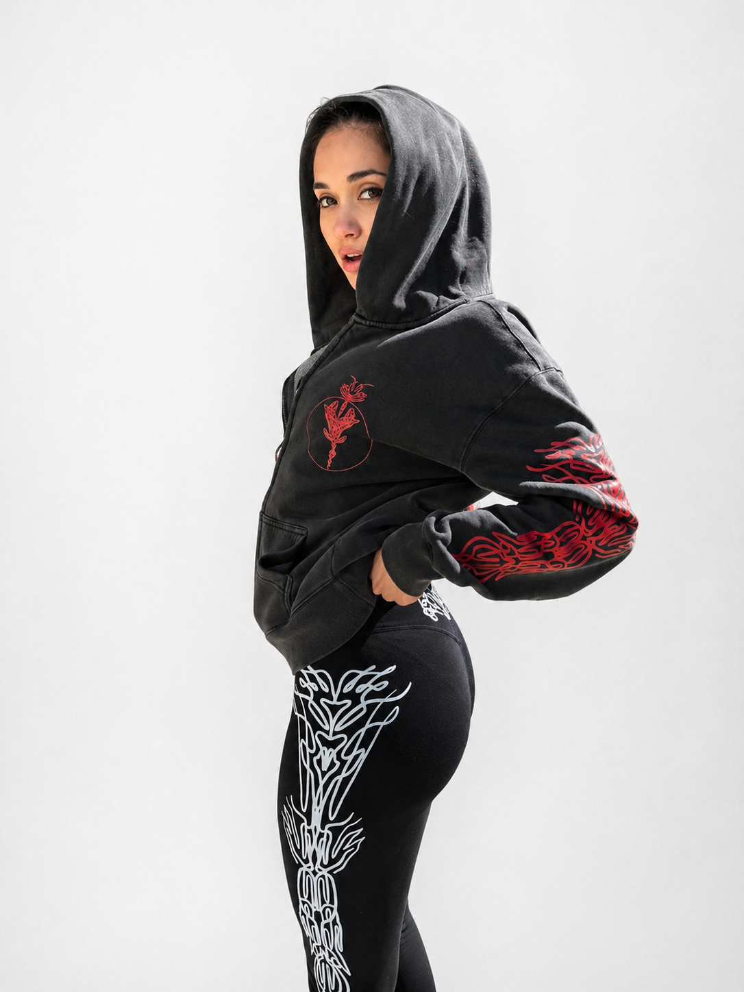 Unisex Faded Zip Hood